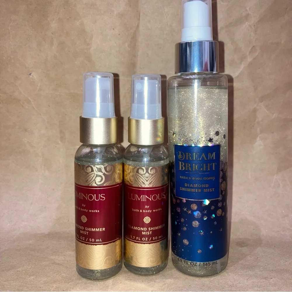 3 x bath body works shimmer mist
